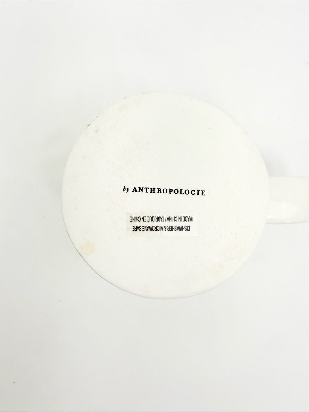 Anthropologie DAGNY Monogram Initial Letter C Textured Botanical Ceramic Mug - Picture 11 of 14